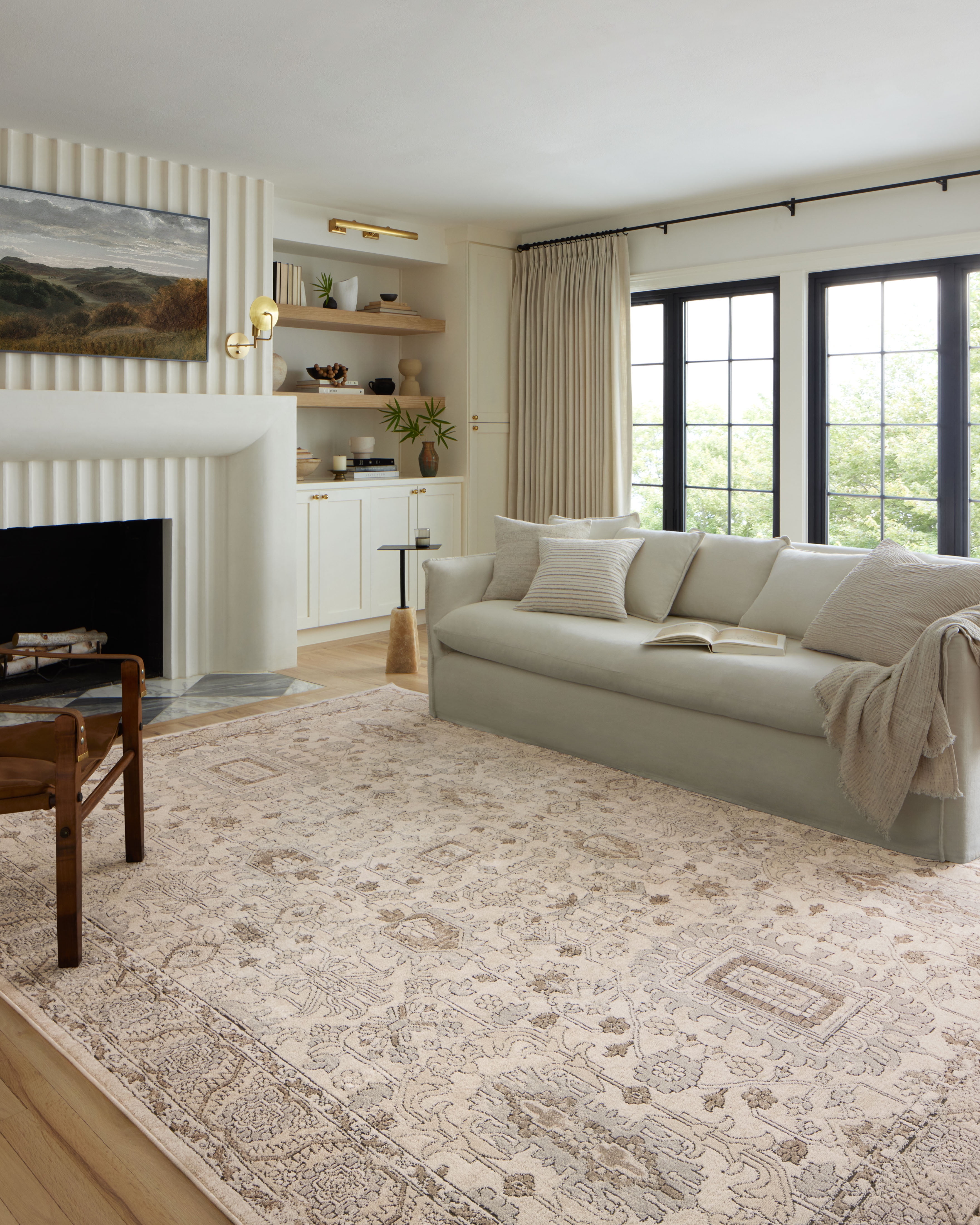 Loloi Teagan Ivory / Sand 5'-3" x 7'-6" Area Rug