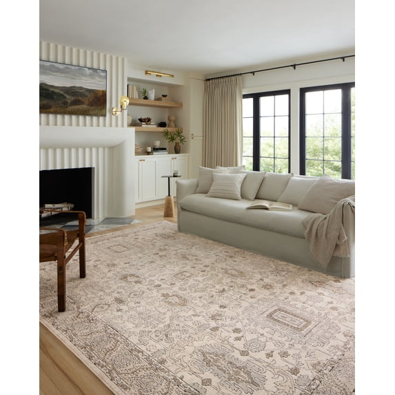 Loloi Teagan Ivory / Sand 6'-7" x 9'-2" Area Rug