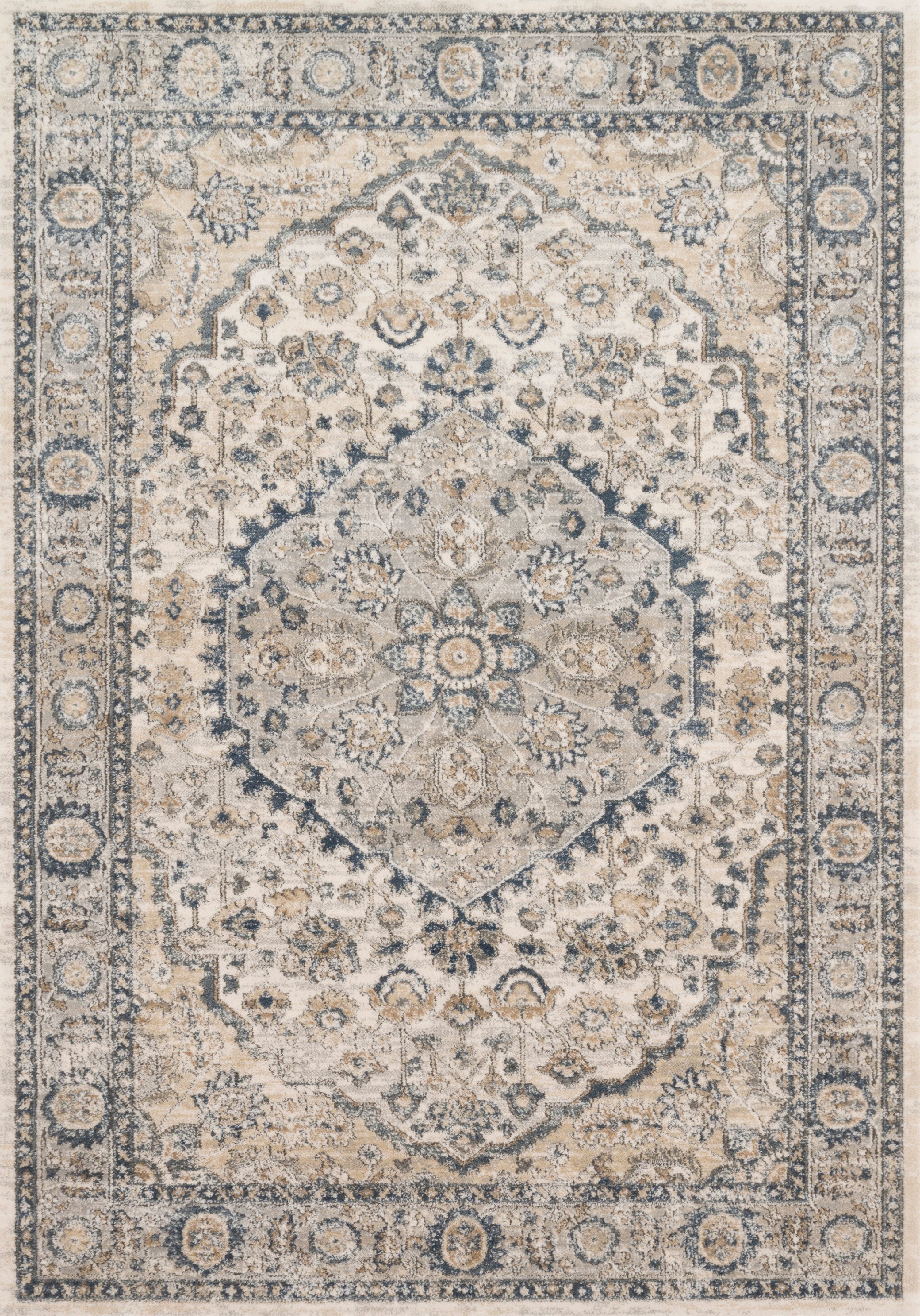 Loloi Teagan Natural / Lt. Grey 7'-11" x 10'-6" Area Rug