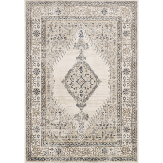 Loloi Teagan Oatmeal / Ivory 3'-4" x 5'-7" Accent Rug
