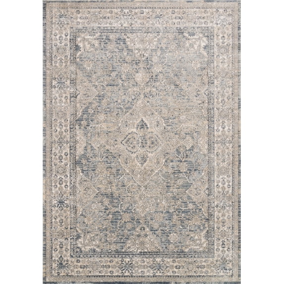Loloi Teagan Sky / Natural 5'-3" x 7'-6" Area Rug