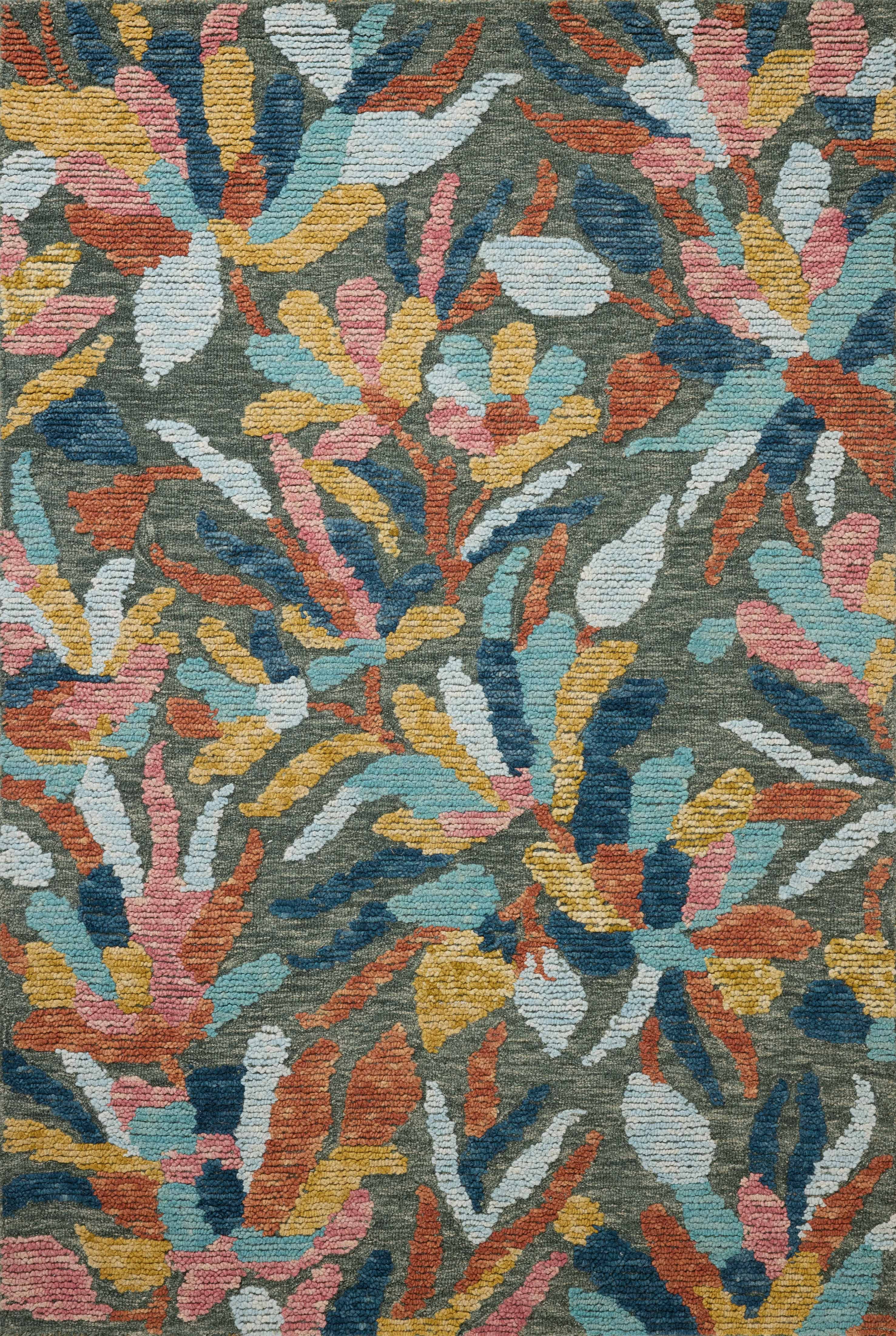 Loloi Tilly Green / Multi 7'-9" x 9'-9" Area Rug