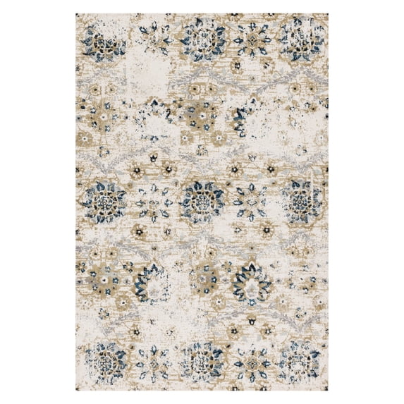 Loloi Torrance 5' x 7'6" Microfiber Rug in Ivory