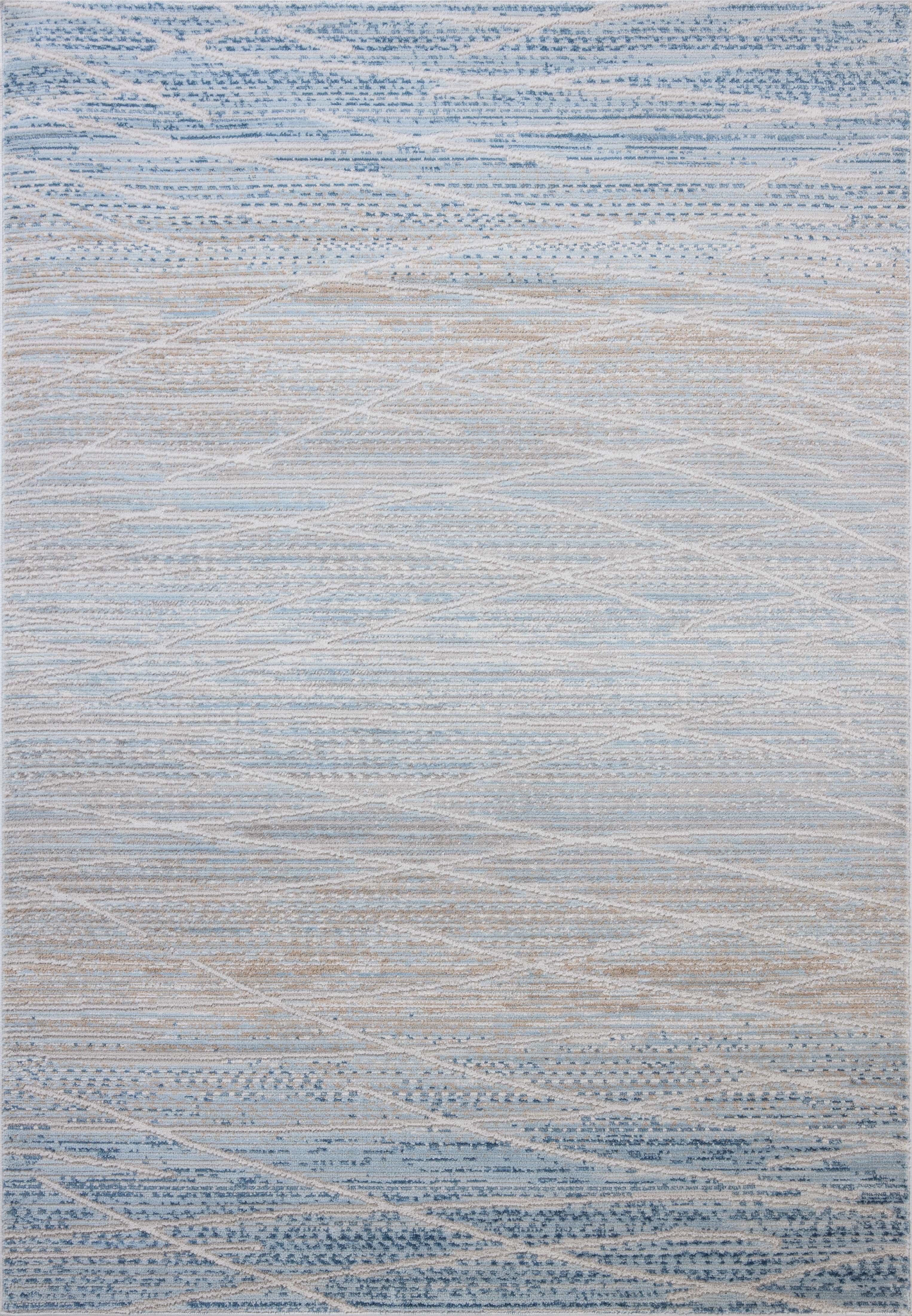 Loloi Townes Natural / Sky 2'-7" x 7'-6" Runner Rug