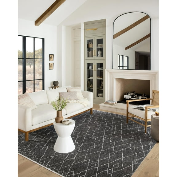 VAN-11 Charcoal, Dove 18" x 18" Sample Size Rug
