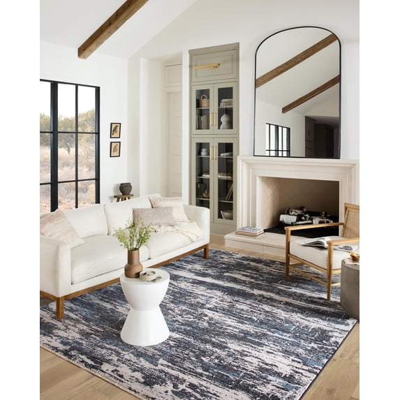 Loloi Vance Charcoal / Dove 18" x 18" Sample Rug