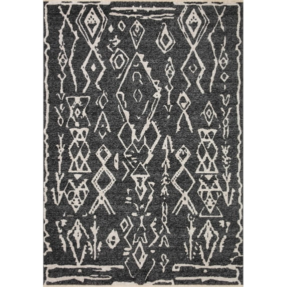 Loloi Vance Charcoal / Dove 2'-3" x 3'-10" Accent Rug