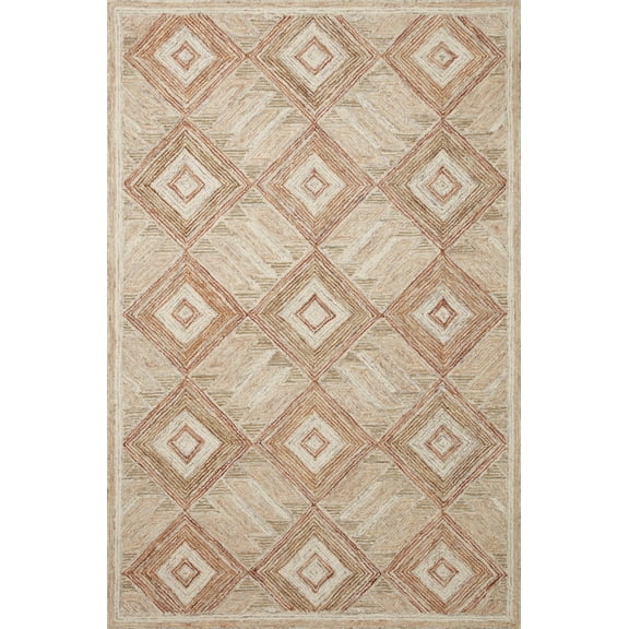 Loloi Varena Sand / clay 18" x 18" Sample Rug
