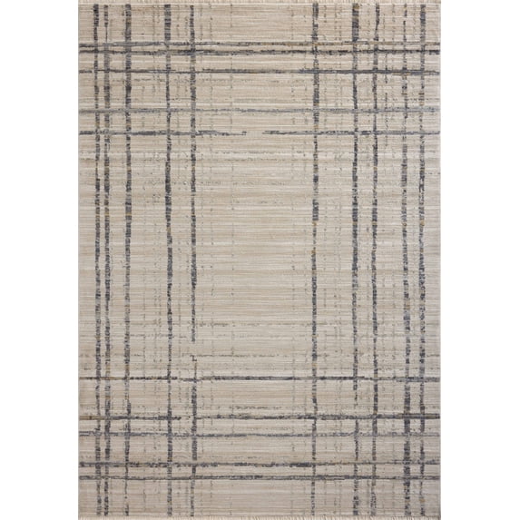Loloi Wade Beige / Midnight 18" x 18" Sample Rug