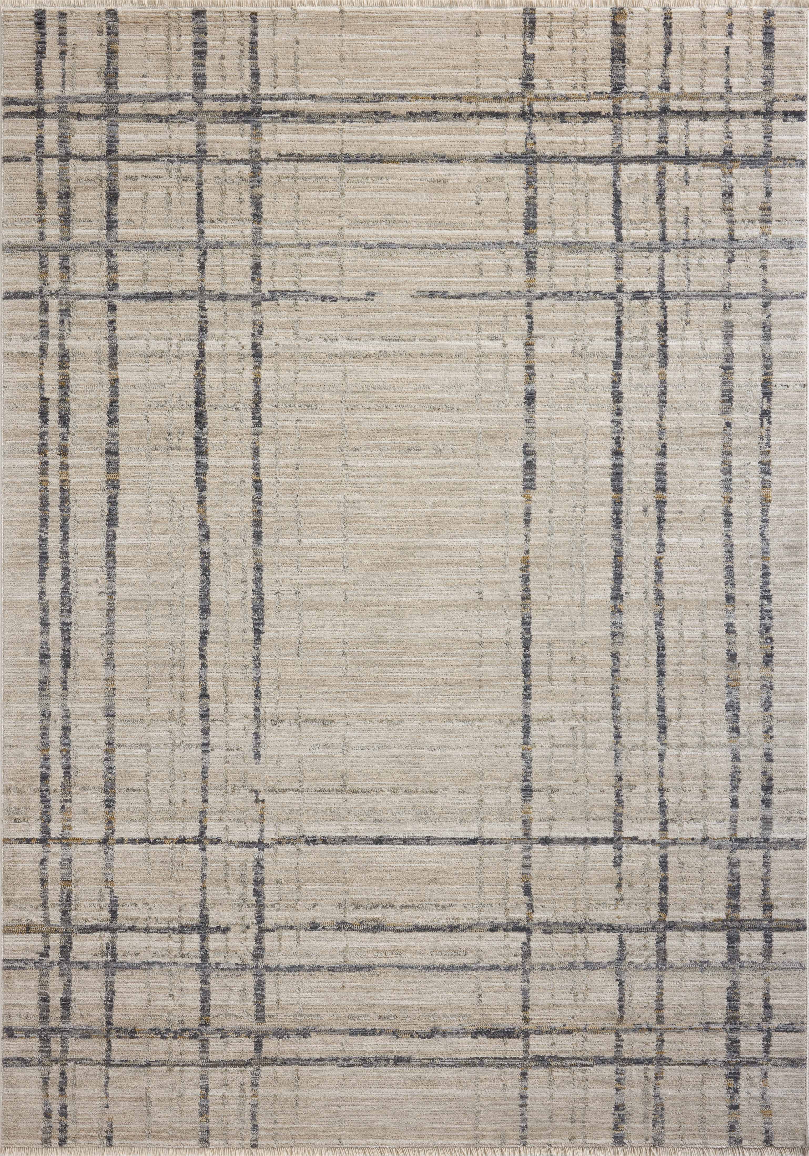 Loloi Wade Beige / Midnight 3'-6" x 5'-6" Accent Rug