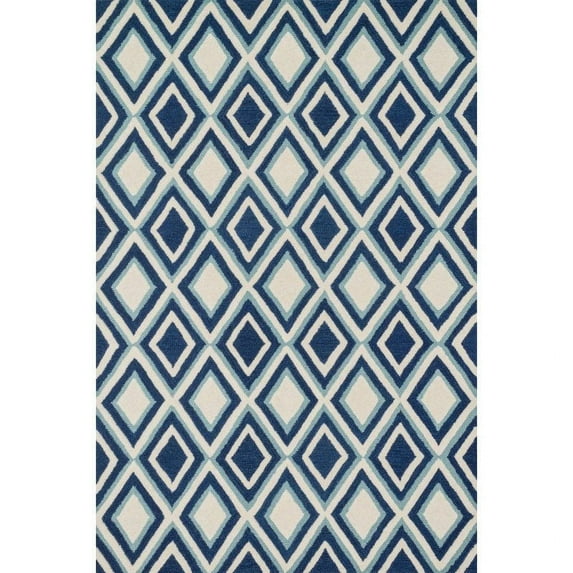 Loloi Weston HWS13 Rug 2' 3" x 3' 9" Ivory and Blue Rectangle