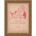 thumbnail image 1 of Lolotte and skinny cat 24x18 Gold Ornate Wood Framed Canvas Art by Theophile Steinlen, 1 of 2