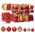thumbnail image 1 of Lolsea 106ct Christmas Balls Ornaments Set, Colorful Plastic Shatterproof Decorative Baubles for Xmas Tree Decor, Red & Gold, 1 of 7