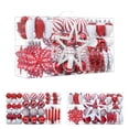 thumbnail image 1 of Lolsea 106ct Christmas Balls Ornaments Set, Colorful Plastic Shatterproof Decorative Baubles for Xmas Tree Decor, Red & White, 1 of 8