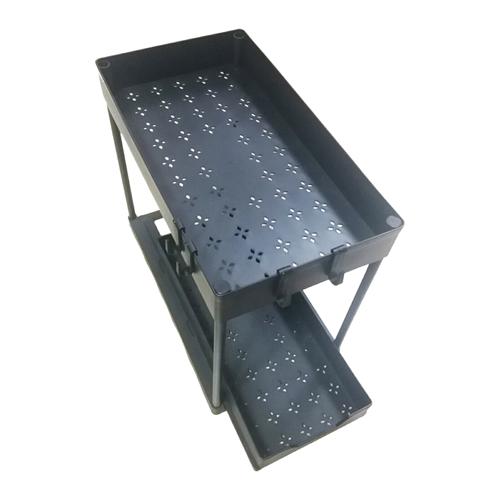 Lolynie 1 Pack Under Sink Organizer 2 Tier Pull Out Sliding Drawer