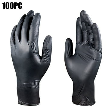 Lolynie 100Pc Black Disposable Silicone Gloves Thickened And Durable And Alkali Durability Versatile Use