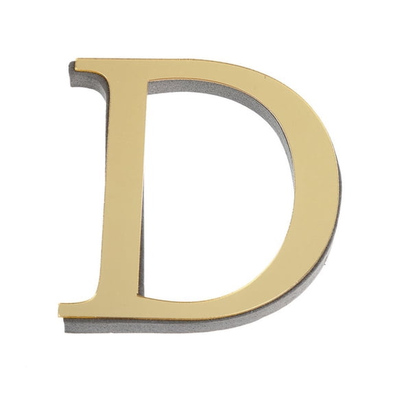 Lolynie 3D Acrylic Large Letter Wall Stickers - Self Adhesive Home Decor Letter Art For Diy Room Decor