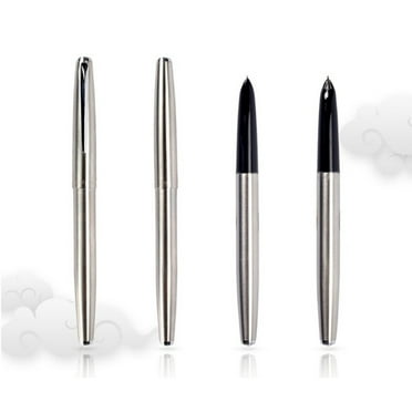 Lolynie 911 Fine Extra Smooth 038Mm Pen Silver Nib Slim Stationery