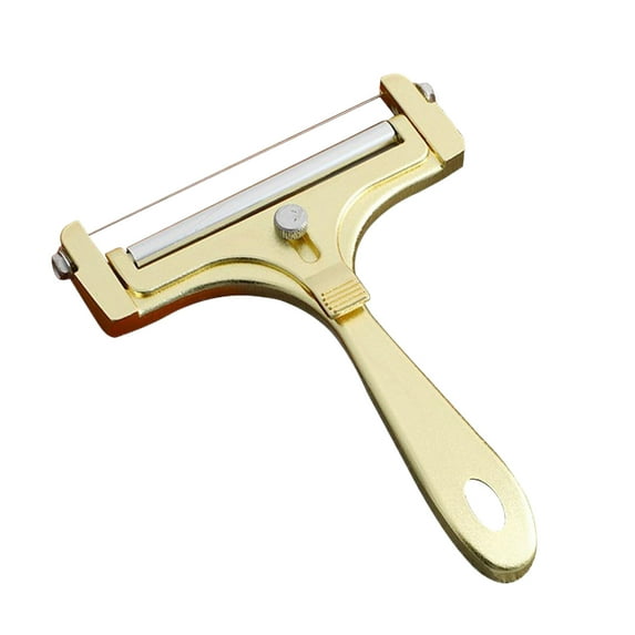 Lolynie Adjustable Cheese Slicer Cutter - Stainless Steel Kitchen Gadget For Block Cheese, Butter, Veggie Shaving