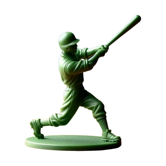 Lolynie Baseball Soldier, 1Pcs Baseball Soldier Figurines, Green Baseball Players Pitcher Catcher Fielder Collectible Dolls For Home Desk Decor