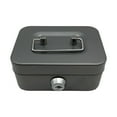 thumbnail image 1 of Lolynie Cash Box With Lock And Money Tray Metal Money Box For Cash Lock Box For Money 4.5"X 3.8"X 2.3" Black, 1 of 4