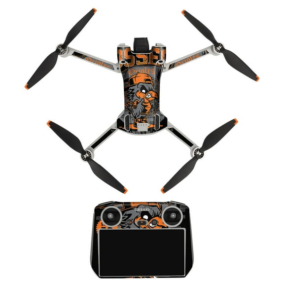 Lolynie Drone Sticker Colorful Skin Wrap Decal Sticker Carbon Fiber Skin Decal Set Remote Controller Battery Body Wrap Waterproof For Dji Mini 3 Pro