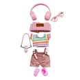 thumbnail image 1 of Lolynie Handmade Doll Clothes - Compatible With 5.91-6.7Inch (15-17Cm) Dolls As Accessories Only, Doll Overalls Outfit With Hat & Accessories, For 17Cm Doll (Pink), 1 of 3