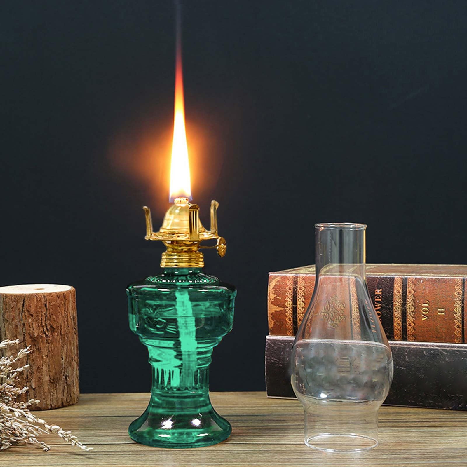 Lolynie Indoor Oil Lamp Vintage Glass Oil Lamp Lamp Classic Kerosene Lamp Home Emergency