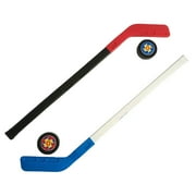 Lolynie Mini Hockey Flex Stick And Ball Set - Play Knee Hockey Anytime, Anywhere - Kids Hockey Set - Includes 2 Mini Sticks And 2 Foam Balls