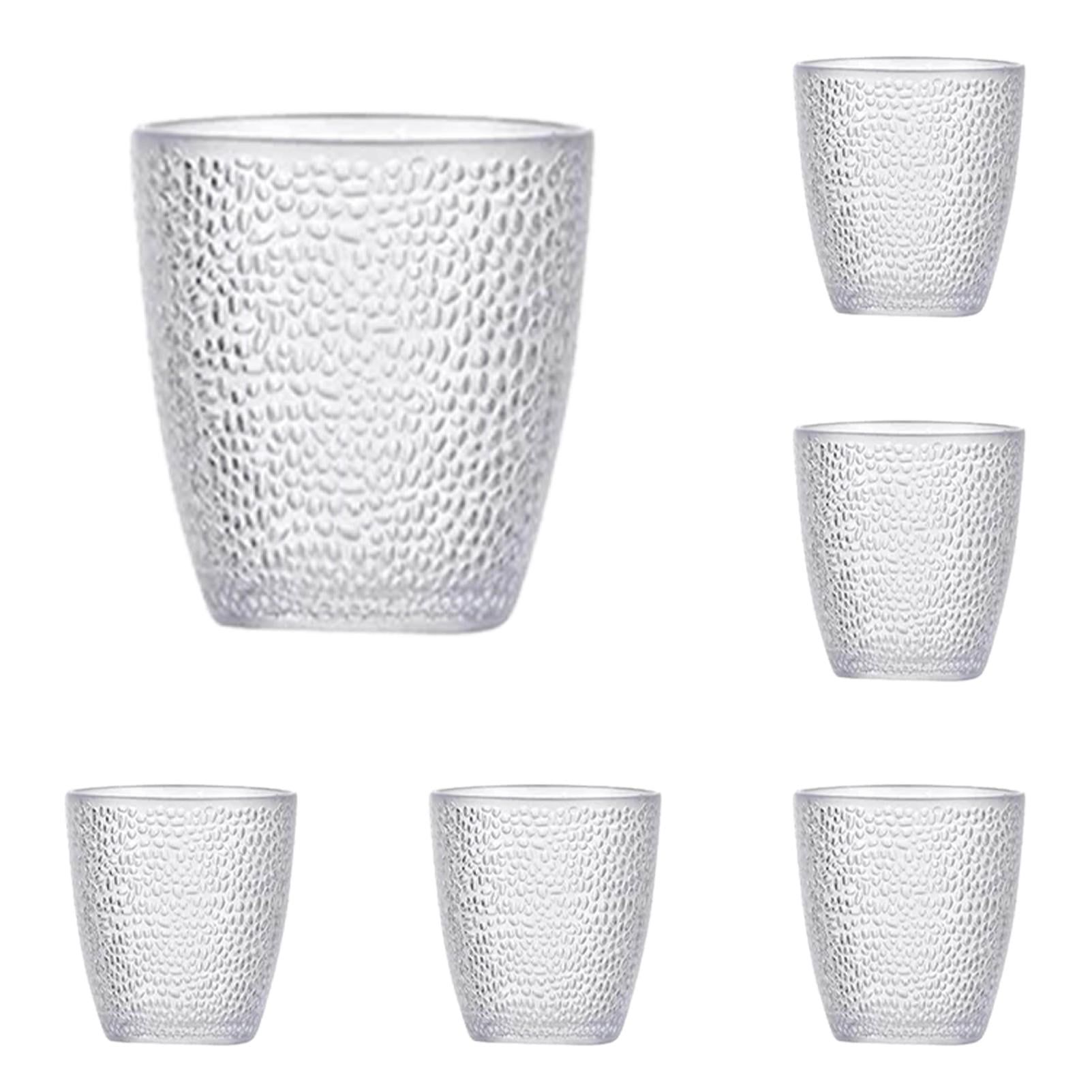 Lolynie Stackable Hammered Plastic Tumbler Acrylic Glasses,Unbreakable ...