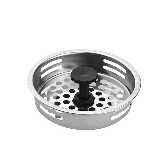 Lolynie Stainless Steel Filter Mesh Kitchen Sink Drain Cover Closed
