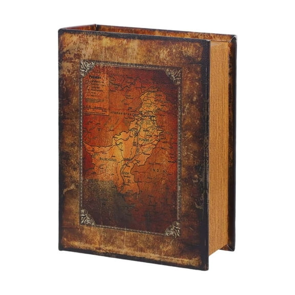 Lolynie Storage False Book Storage Book Decorative Book Boxes Khaki Wood 1Pc