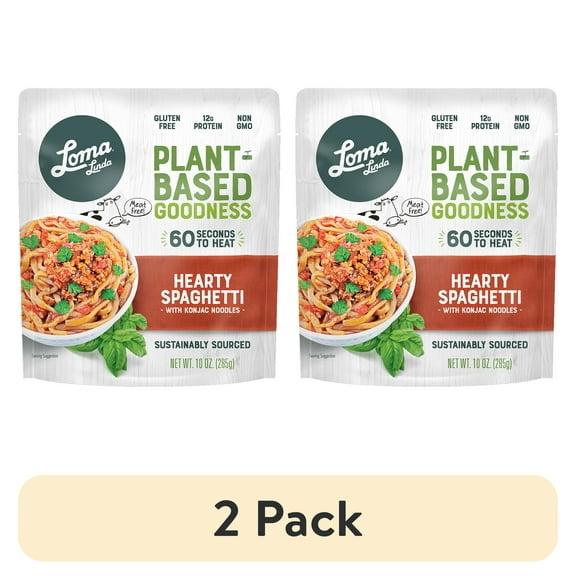 (2 pack) Loma Linda Hearty Spaghetti, 10 oz (Shelf Stable) Packaged Meals