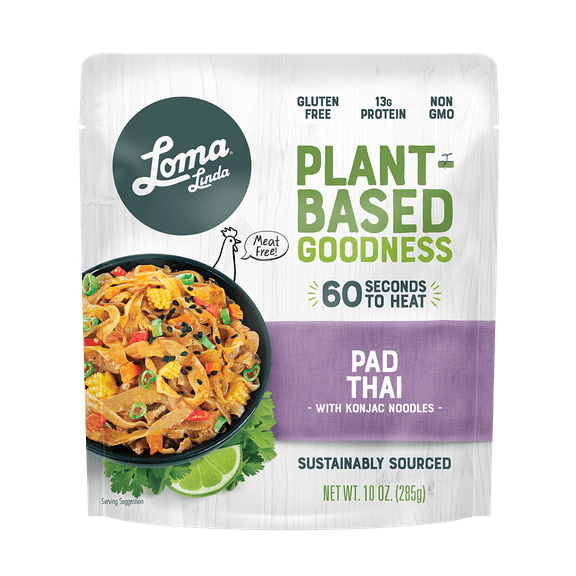 Loma Linda Pad Thai with Konjac Noodles, 10 oz (Shelf Stable) Packaged Meals