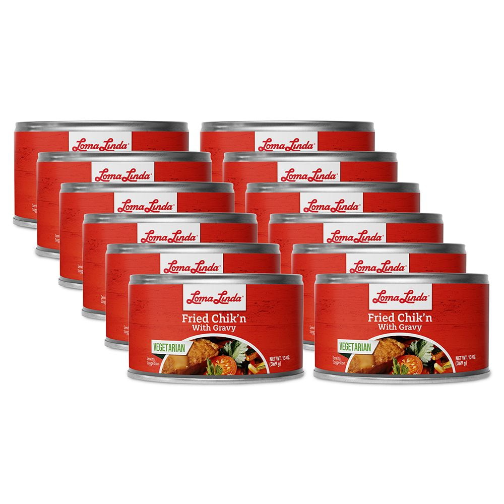 Loma Linda - Plant Based - Fried Chik'n with Gravy (13 oz.) (Pack of 12) - Vegetarian