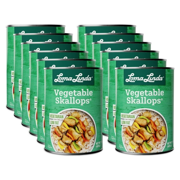 Loma Linda - Vegetarian - Vegetable Skallops (15 oz.) (Pack of 12)