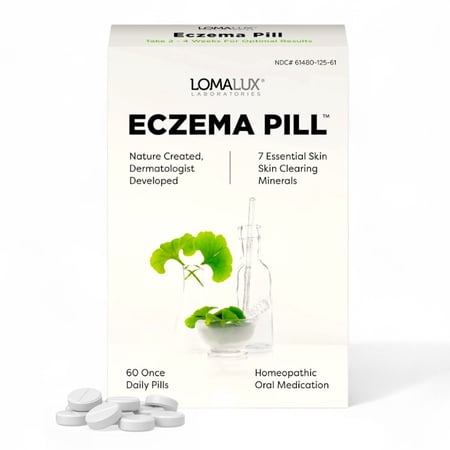 Loma Lux Eczema Relief Pills - Dermatologist Developed, All Natural, Minerals for Multi-Symptom Skin Relief