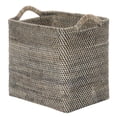 thumbnail image 1 of Loma Rectangular Decorative Rattan Storage Basket with Ear Handles, Small, 1 of 23