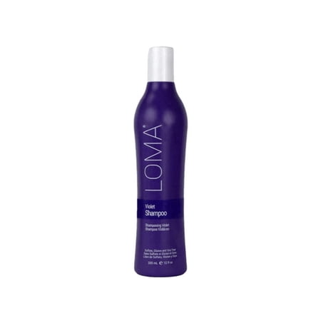 Loma Violet Brightening and Toning Shampoo, Purple Shampoo for Blonde and Gray Hair, 12 fl oz