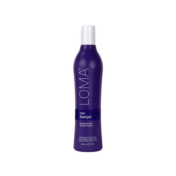 Loma Violet Brightening and Toning Shampoo, Purple Shampoo for Blonde and Gray Hair, 12 fl oz