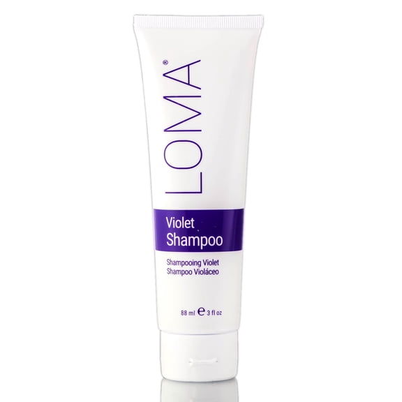 Loma Violet Brightening and Toning Shampoo, Purple Shampoo for Blonde and Gray Hair, 3 fl oz