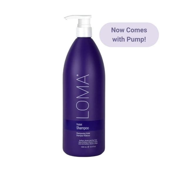 Loma Violet Brightening and Toning Shampoo, Purple Shampoo for Blonde and Gray Hair, 33.8 fl oz