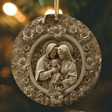 Lomaiwei Christmas Scene Nativity Hanging,Ornament Decor For Christmas Trees,Keepsake The Birth Of Jesus Decor,Religious Gift For Family Friends And Christian