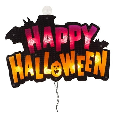 Lomaiwei Halloween Window Lights Decors,Led Lights With Button Battery And Lanyard,Suitable For Parties,Halloween Scenes, Haunted Houses, Offices,Classes, Carnivals,Masquerade Parties,16.0x12.0 In