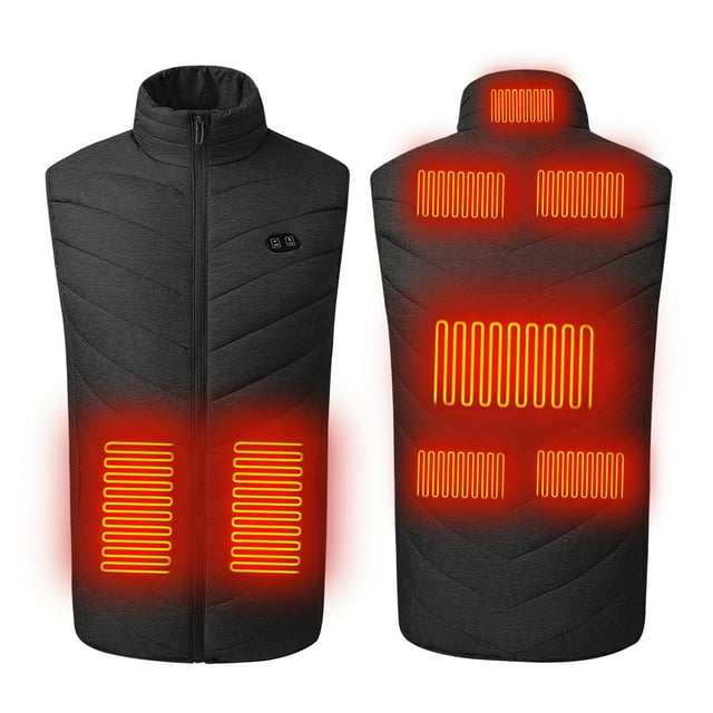 Lomaiwei Winter Heated Vest Smart Electric Heating Vest Rechargeable,8-Zone Massage Heating Vest Intelligent Charging Heating Suit