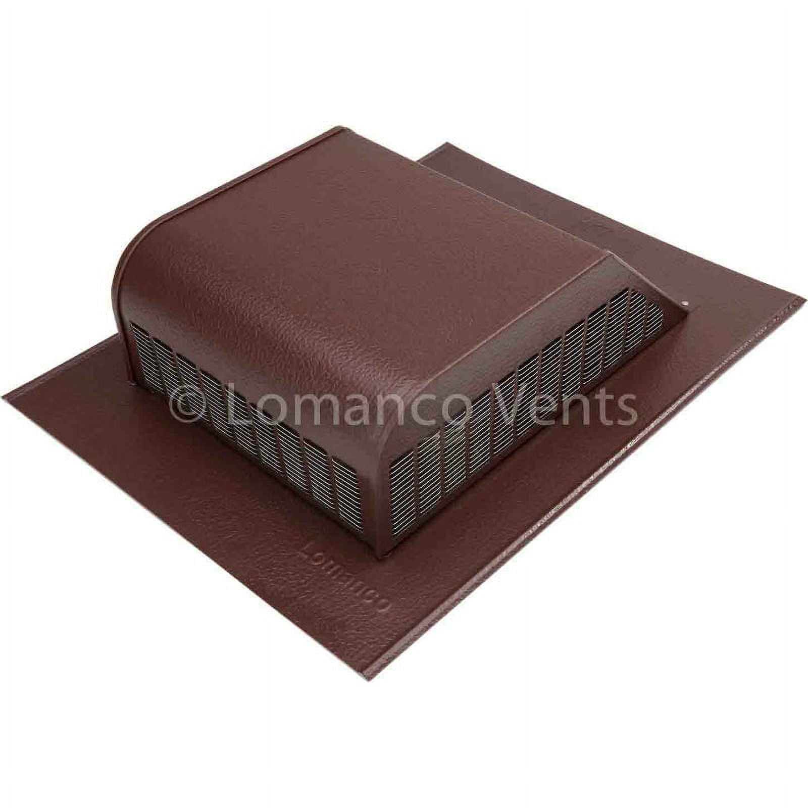 Lomanco 750BR Slant Back Aluminum Roof Louver Vent, 8", Brown, Each
