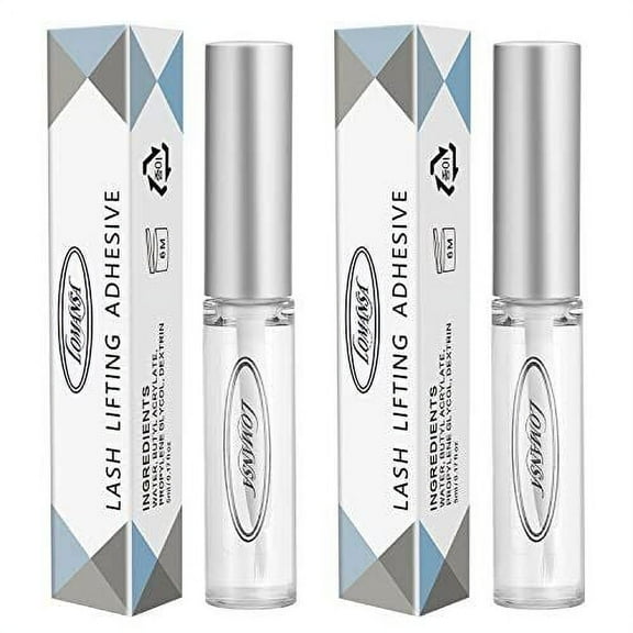 Lomansa Lash Lifting Adhesive 2pcs, Eyelash Perming Rod Fix Glue for Eyelash Curl (5ml 0.16 oz)