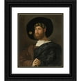 thumbnail image 1 of Lombard School 12x14 Black Ornate Wood Framed Double Matted Museum Art Print Titled: Portrait of a Bearded Man with a Sword (circa 1520 - 1530), 1 of 5