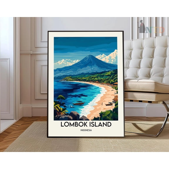 Lombok Indonesia Bali Travel Poster Wall Art Print Unframed Paper Print