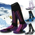 thumbnail image 1 of Lomubue 1 Pair Winter Men Women Outdoor Sports Snowboard Cotton Thermal Warm Long Ski Socks, 1 of 10